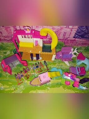Mini Barbie Land Lot of Playsets and Dolls
